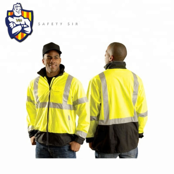 Safety Winter hi vis long jacket,Polyester 300D water proof breath fabric and Reflective tapes, Zip Fasten, CE EN20471 Standard